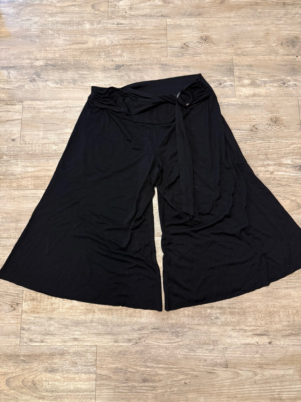 Maurices Black Wide-Leg Tie-Waist Palazzo Pants